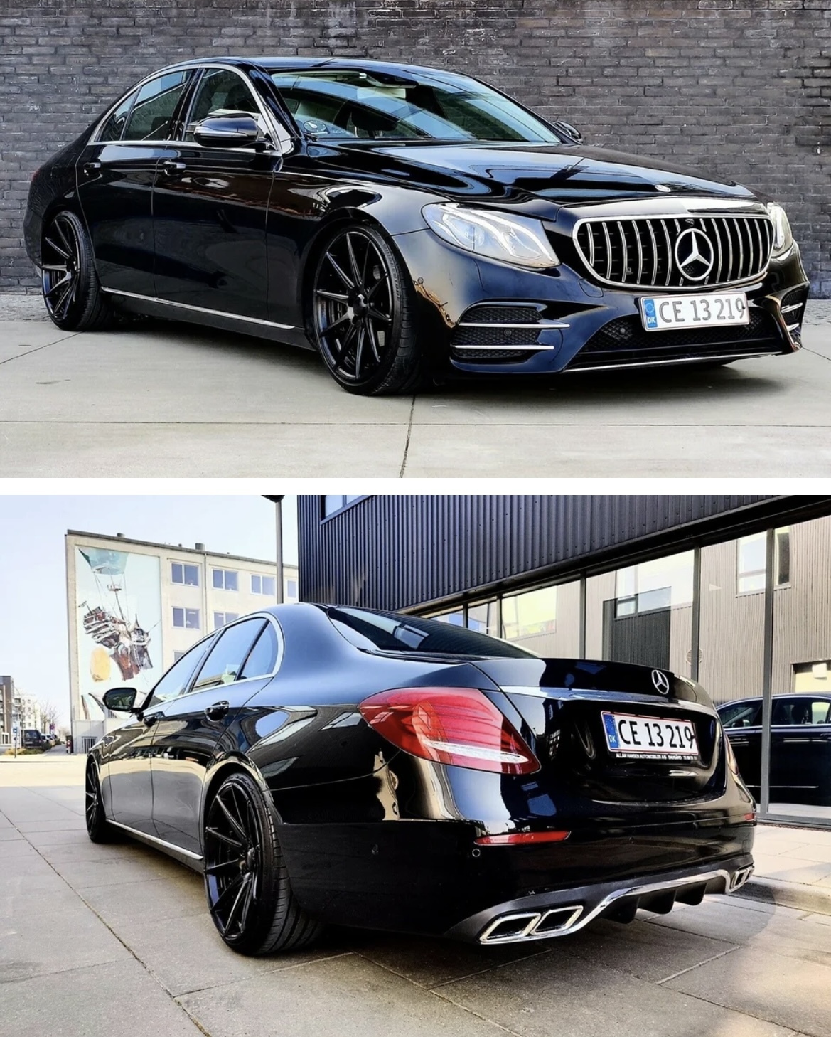 Sort Mercedes 220 E fra 2017