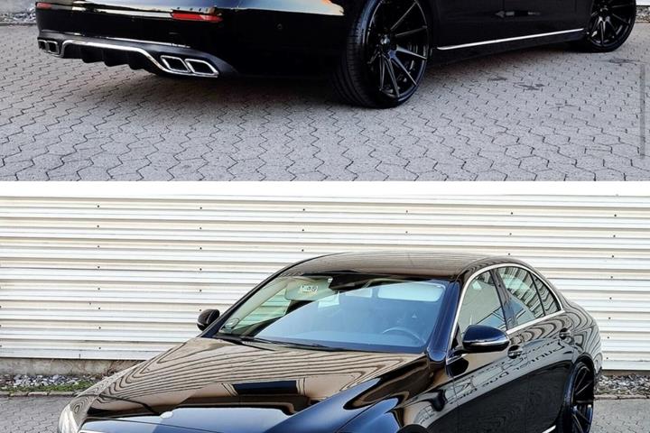 Sort Mercedes 220 E fra 2017
