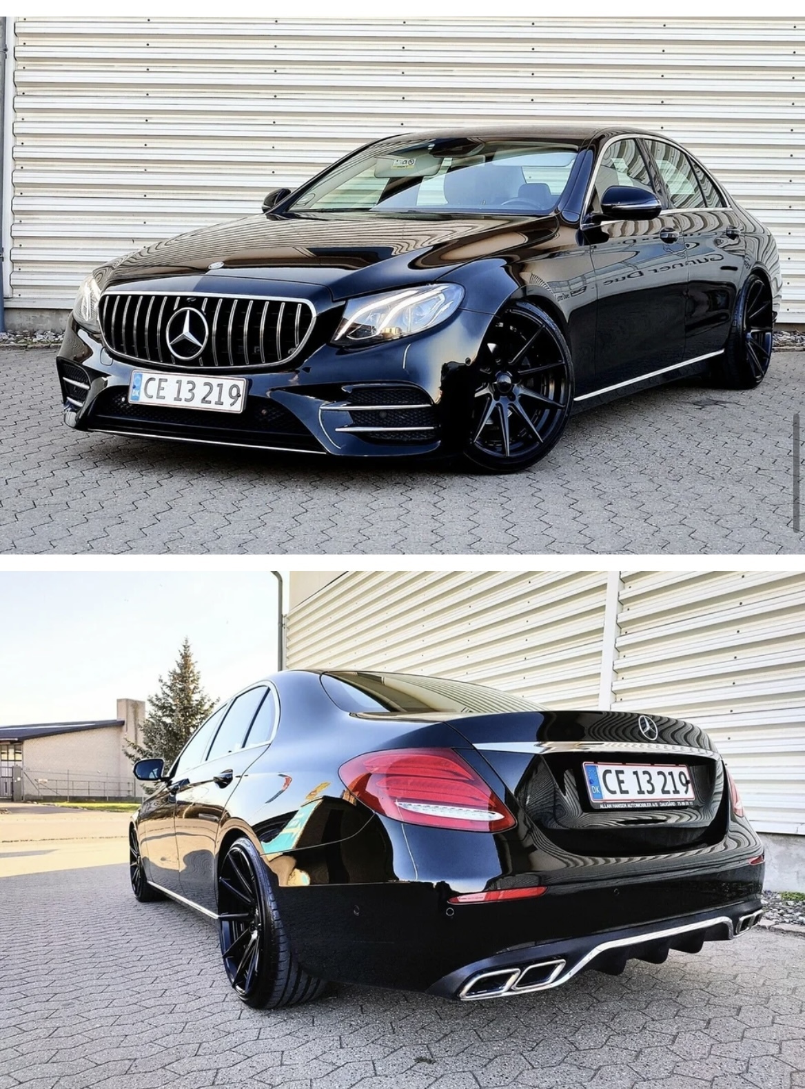 Sort Mercedes 220 E fra 2017