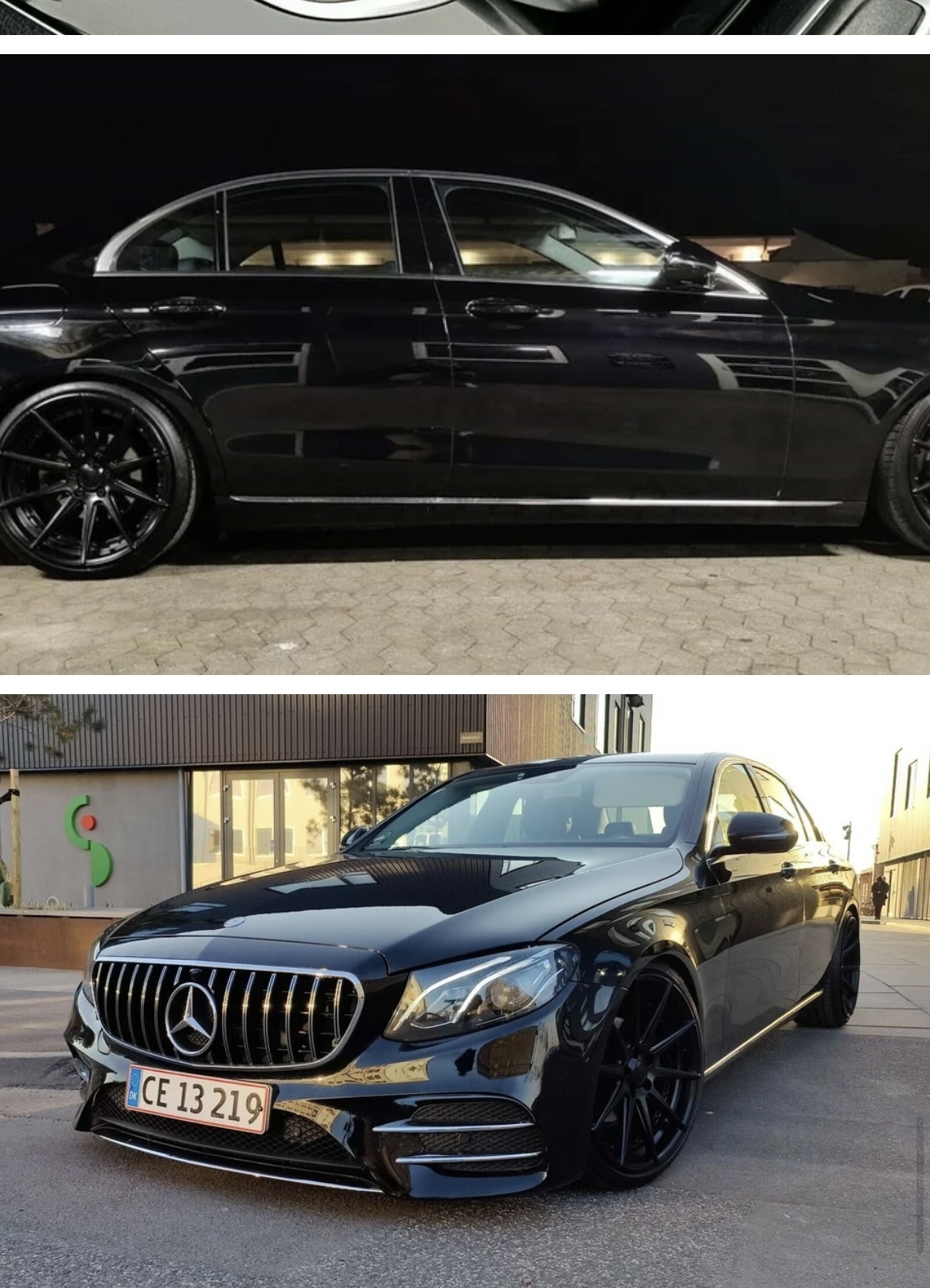 Sort Mercedes 220 E fra 2017