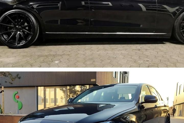 Sort Mercedes 220 E fra 2017