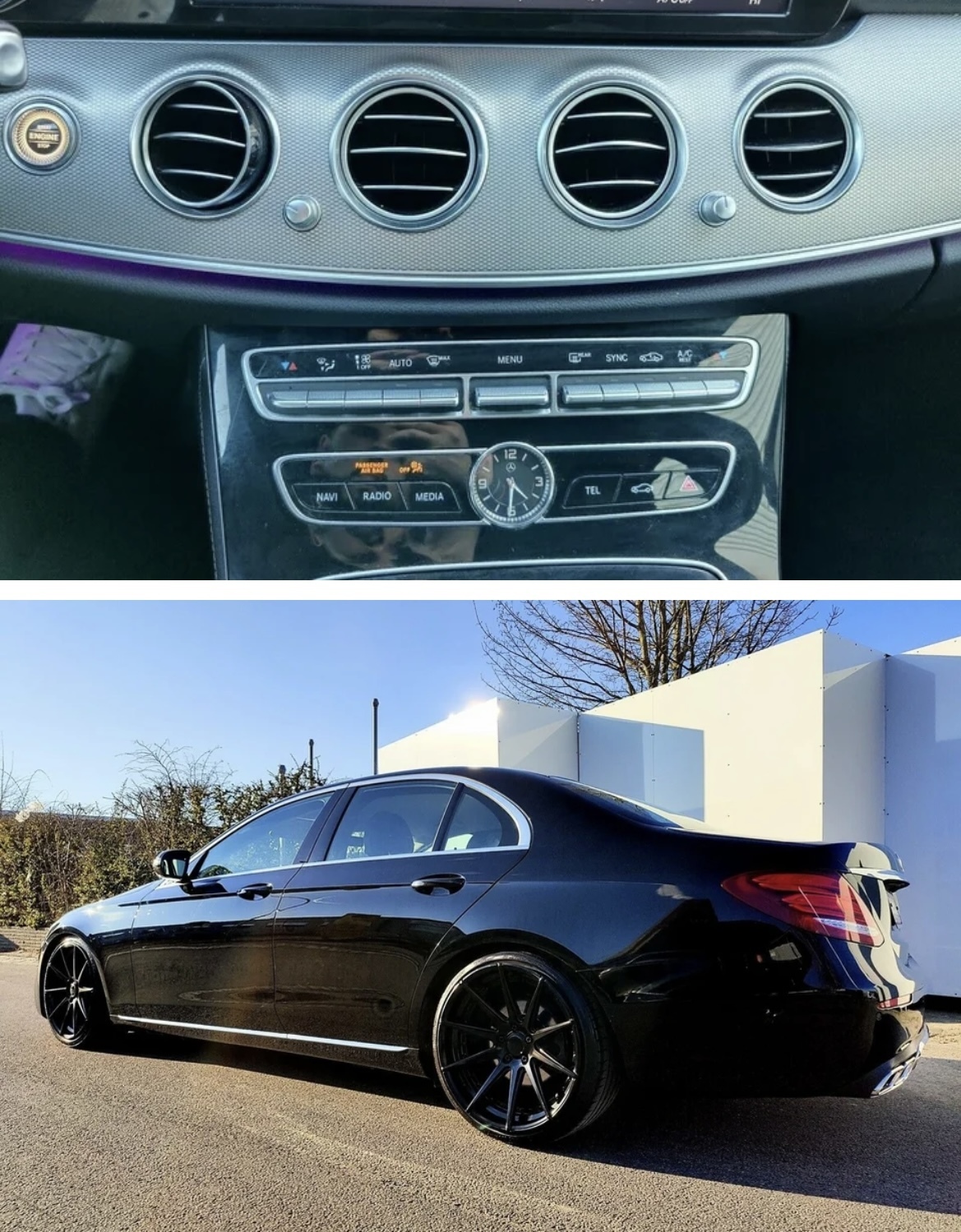 Sort Mercedes 220 E fra 2017