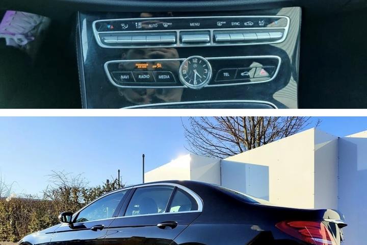 Sort Mercedes 220 E fra 2017