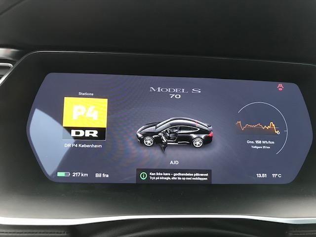Sort Tesla Model S fra 2015