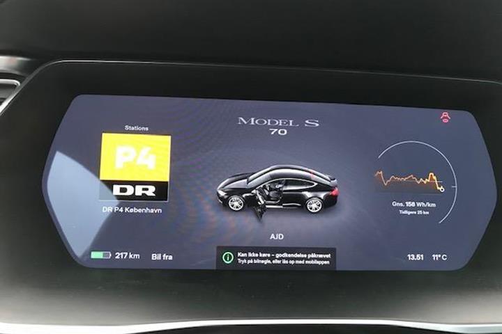 Sort Tesla Model S fra 2015