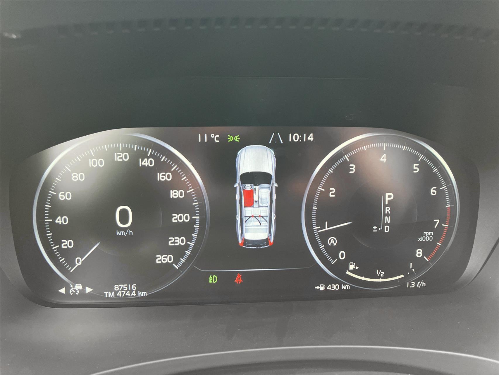 Blå Volvo V90 fra 2018