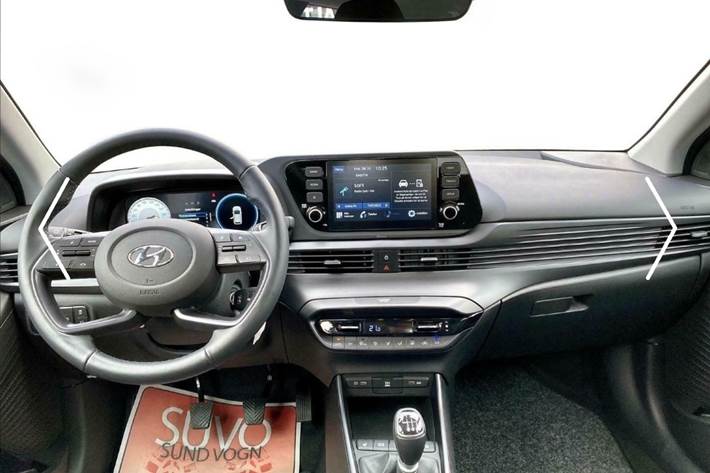 Hvid Hyundai i20 fra 2021
