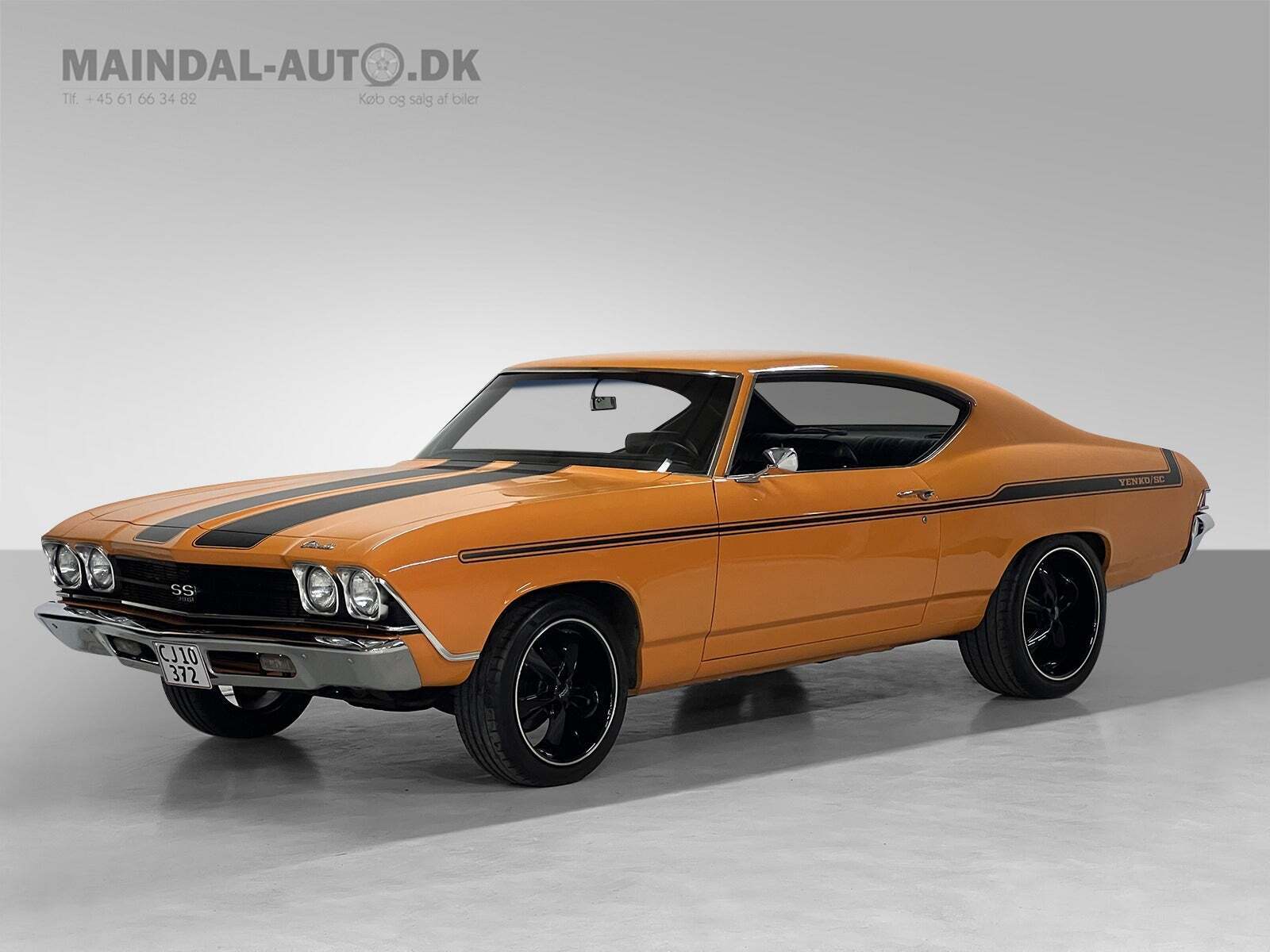 Orange Chevrolet Chevelle fra 1969 set udefra