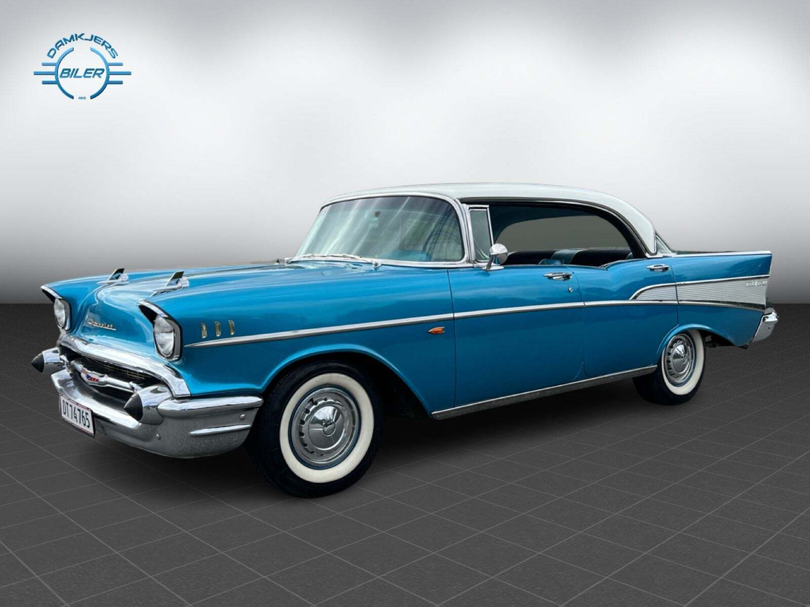Blå Chevrolet Bel Air fra 1957