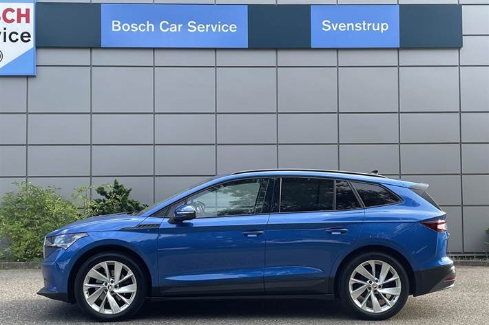 Blå Skoda Enyaq iV fra 2021