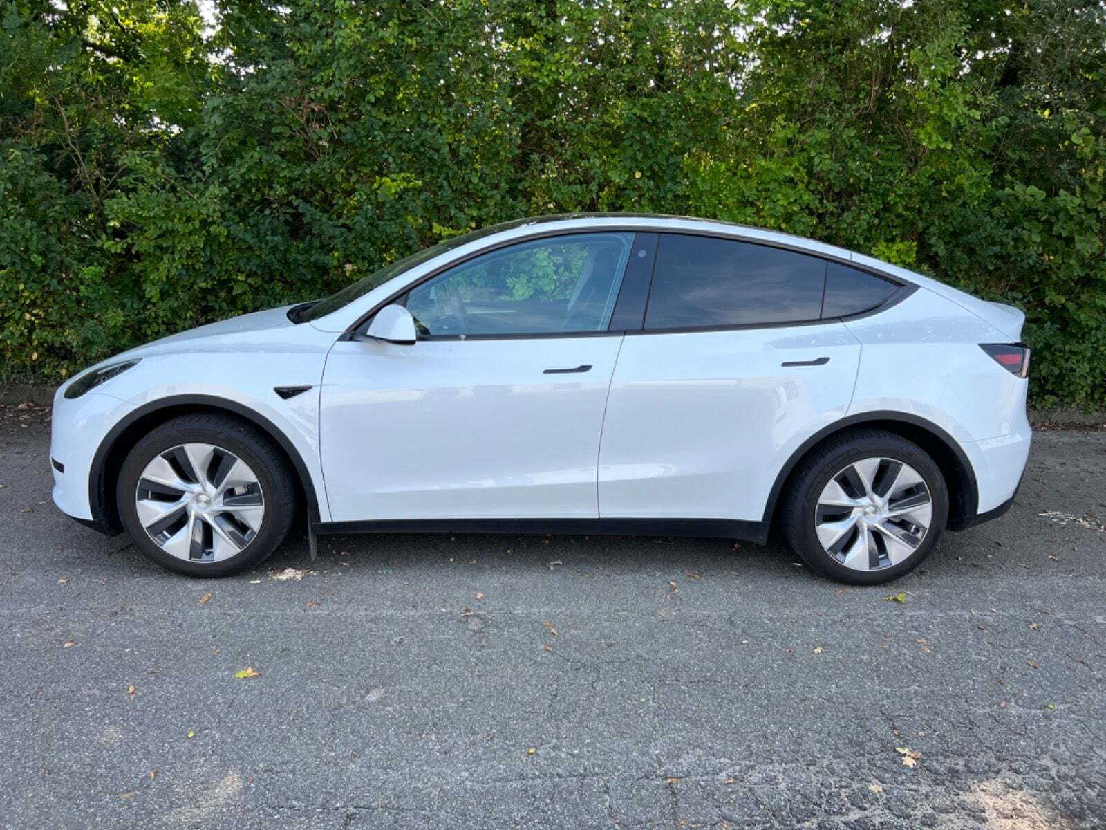 Hvid Tesla Model Y fra 2023