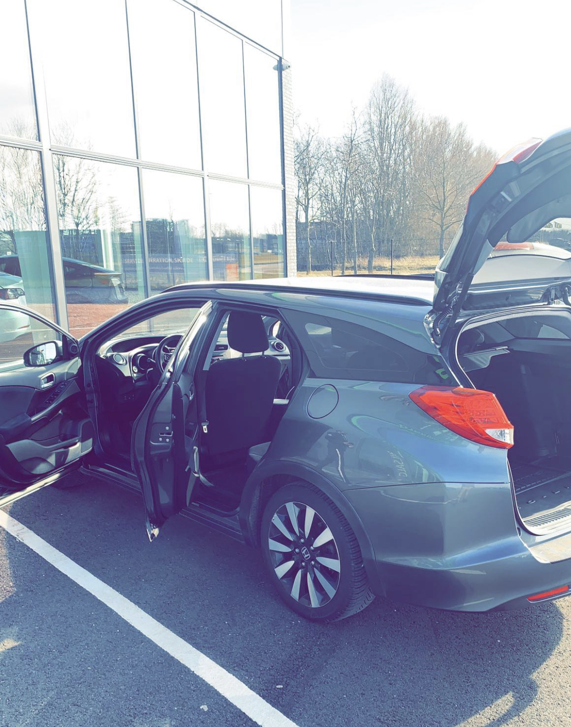 Grå Honda Civic fra 2015