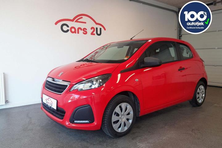 Rød Peugeot 108 fra 2014