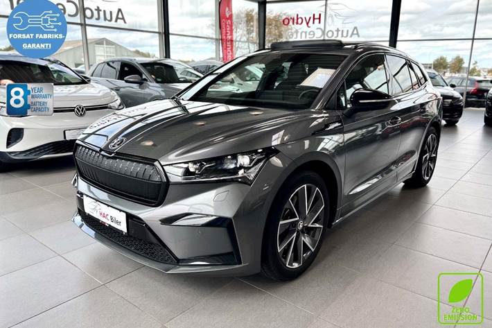 Grå Skoda Enyaq fra 2022