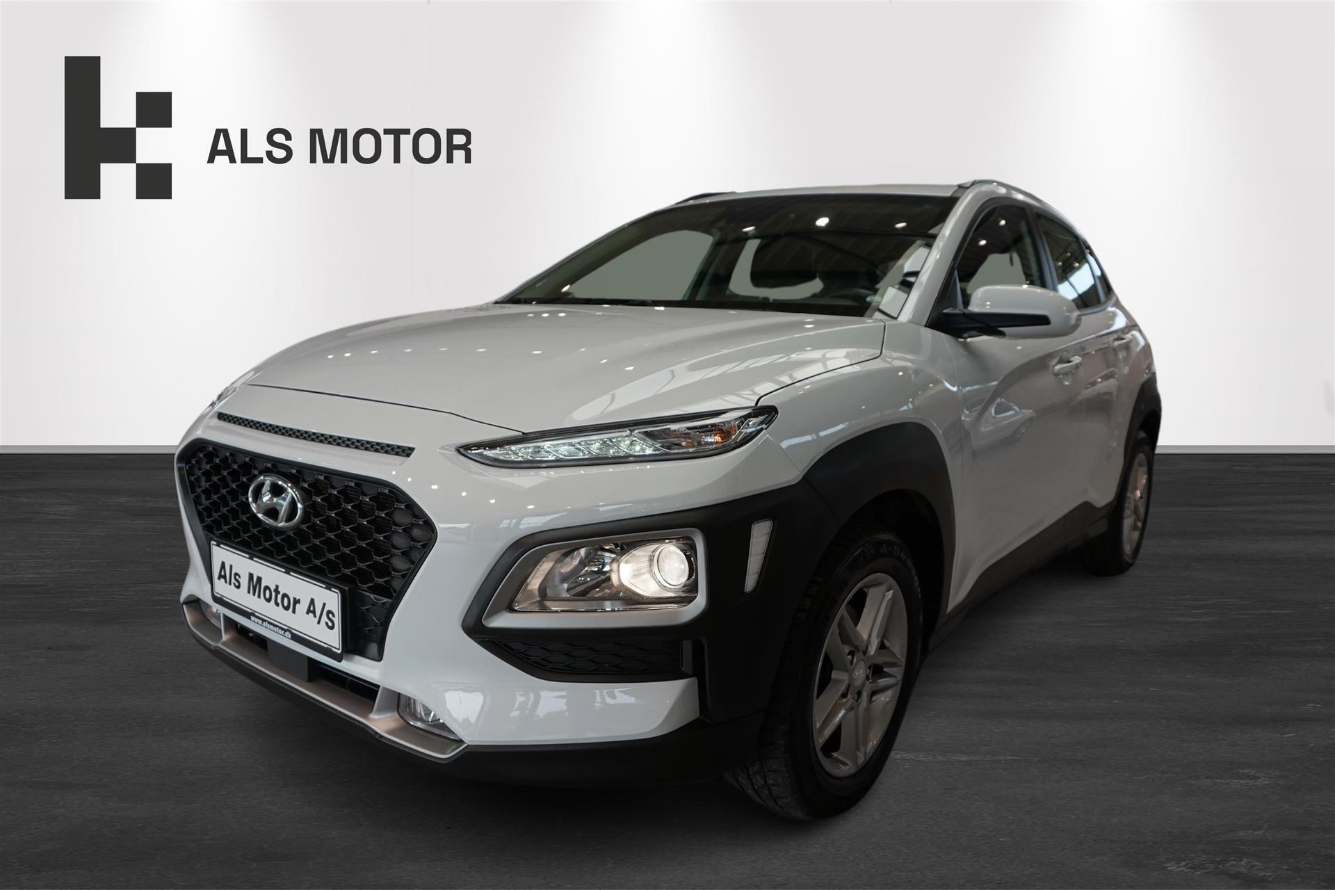 Hvid Hyundai Kona fra 2019