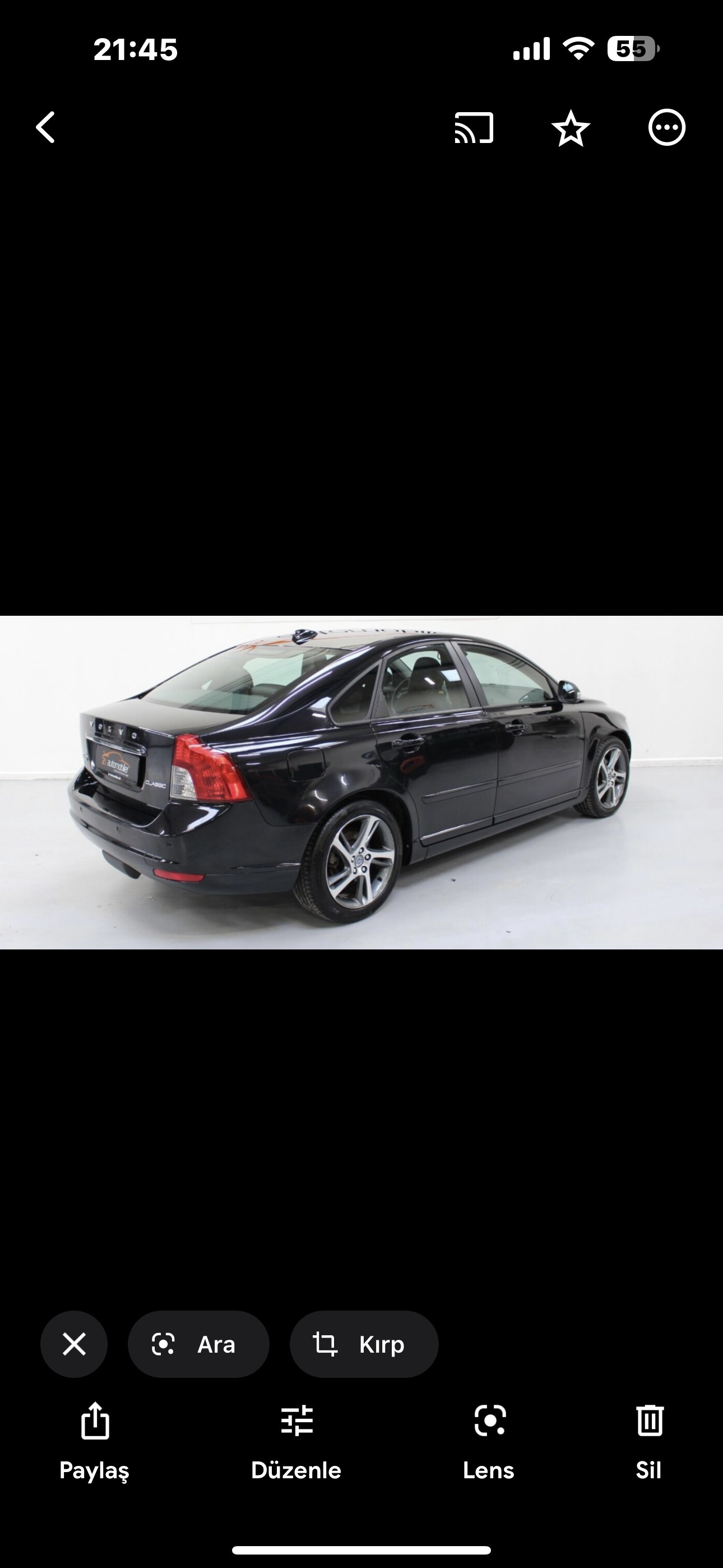 Sort Volvo S40 fra 2013