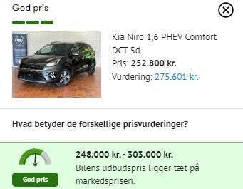 Grå Kia Niro fra 2022