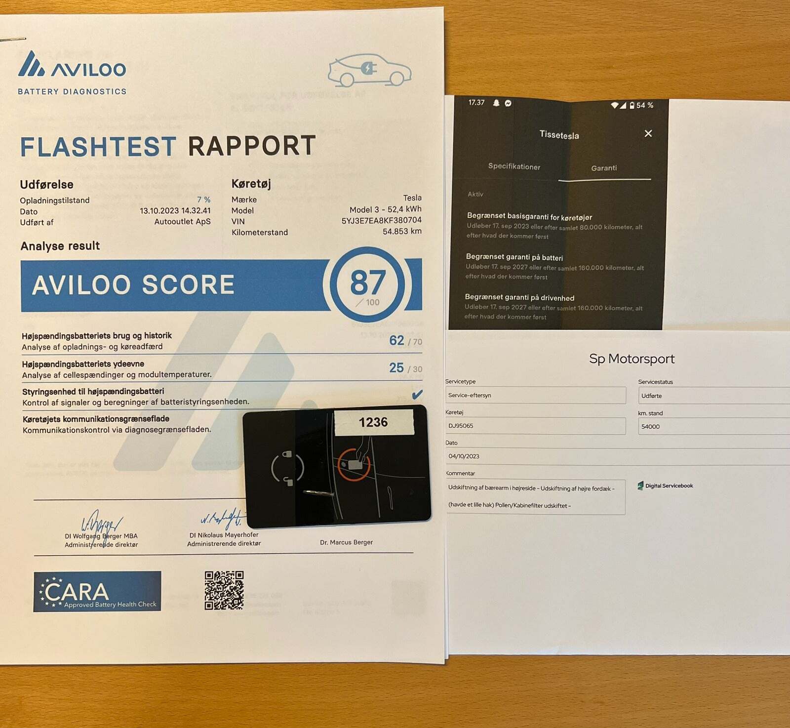 Hvid Tesla Model 3 fra 2019