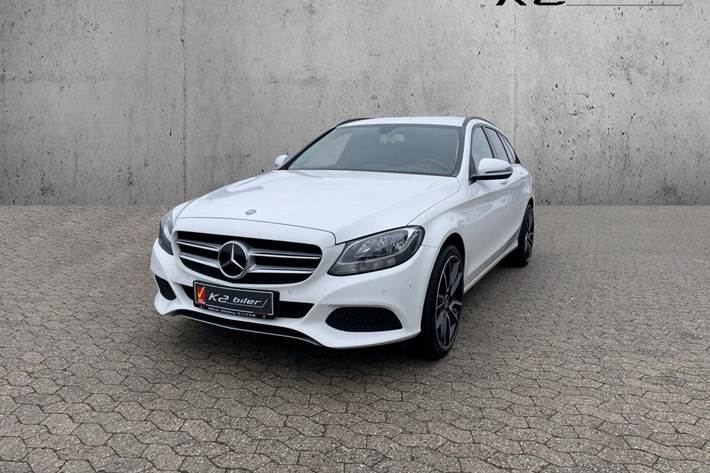 Hvid Mercedes C200 fra 2017