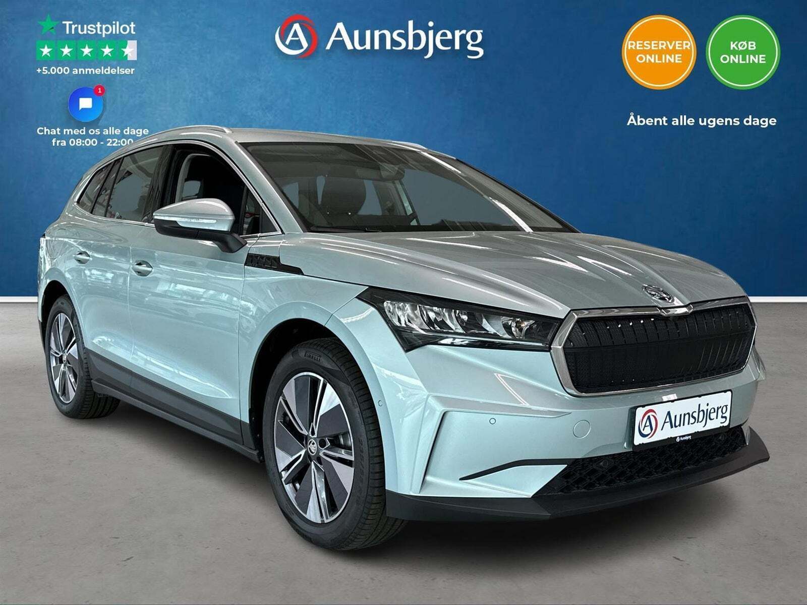 Grøn Skoda Enyaq fra 2022