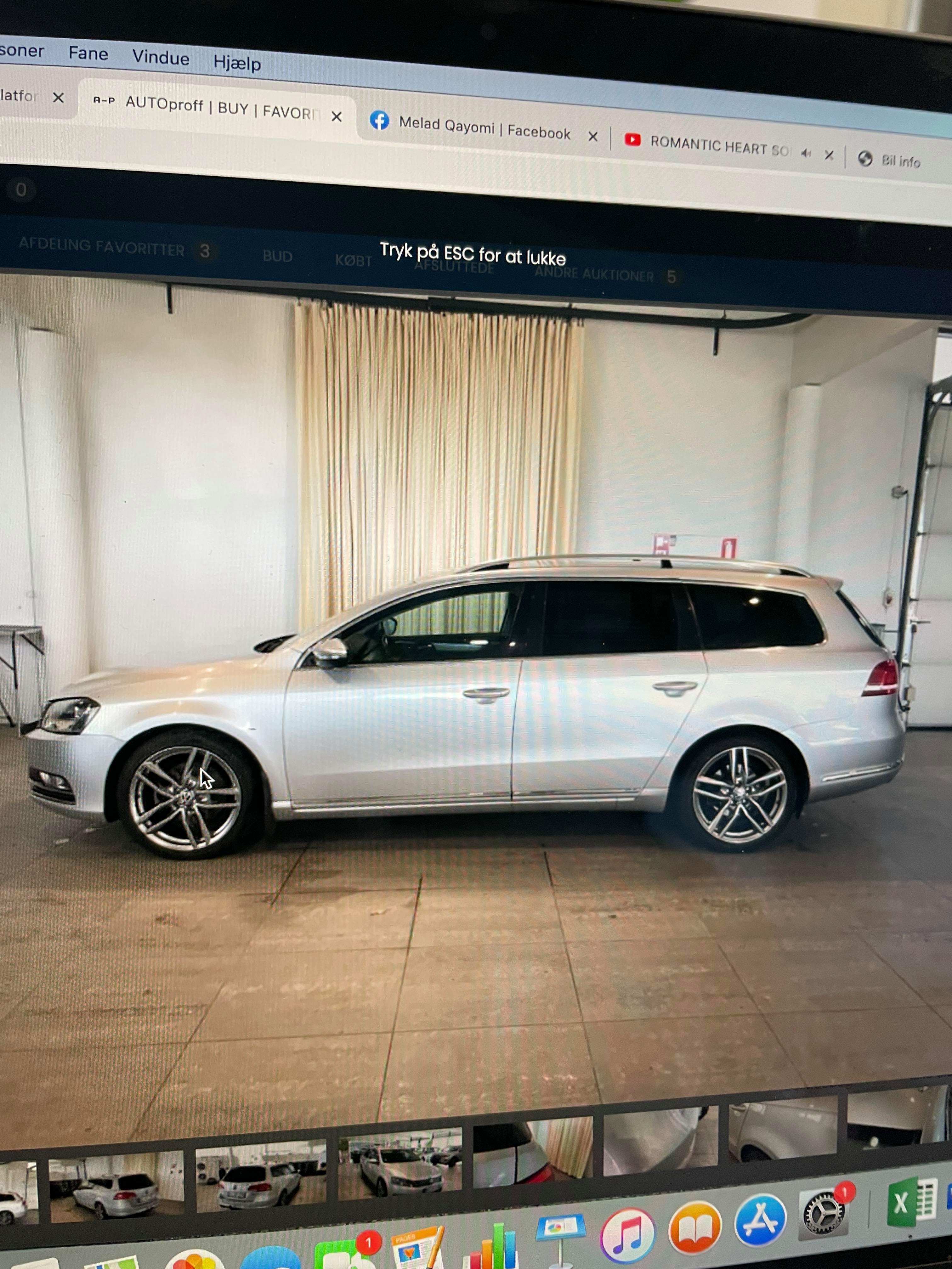 Sølv VW Passat fra 2012