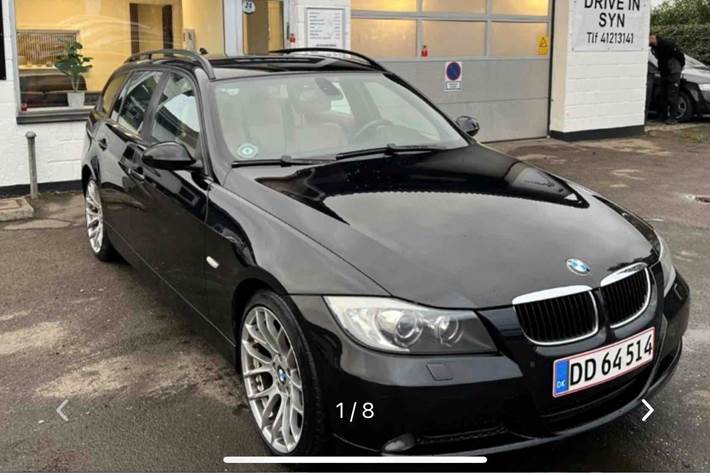 Sort BMW 320 fra 2008