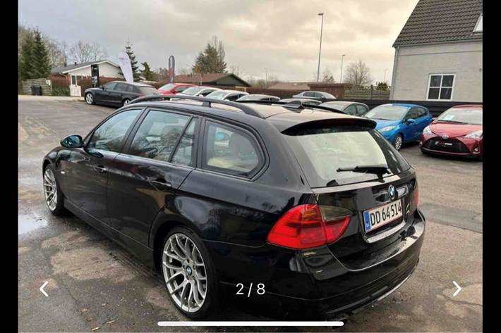 Sort BMW 320 fra 2008