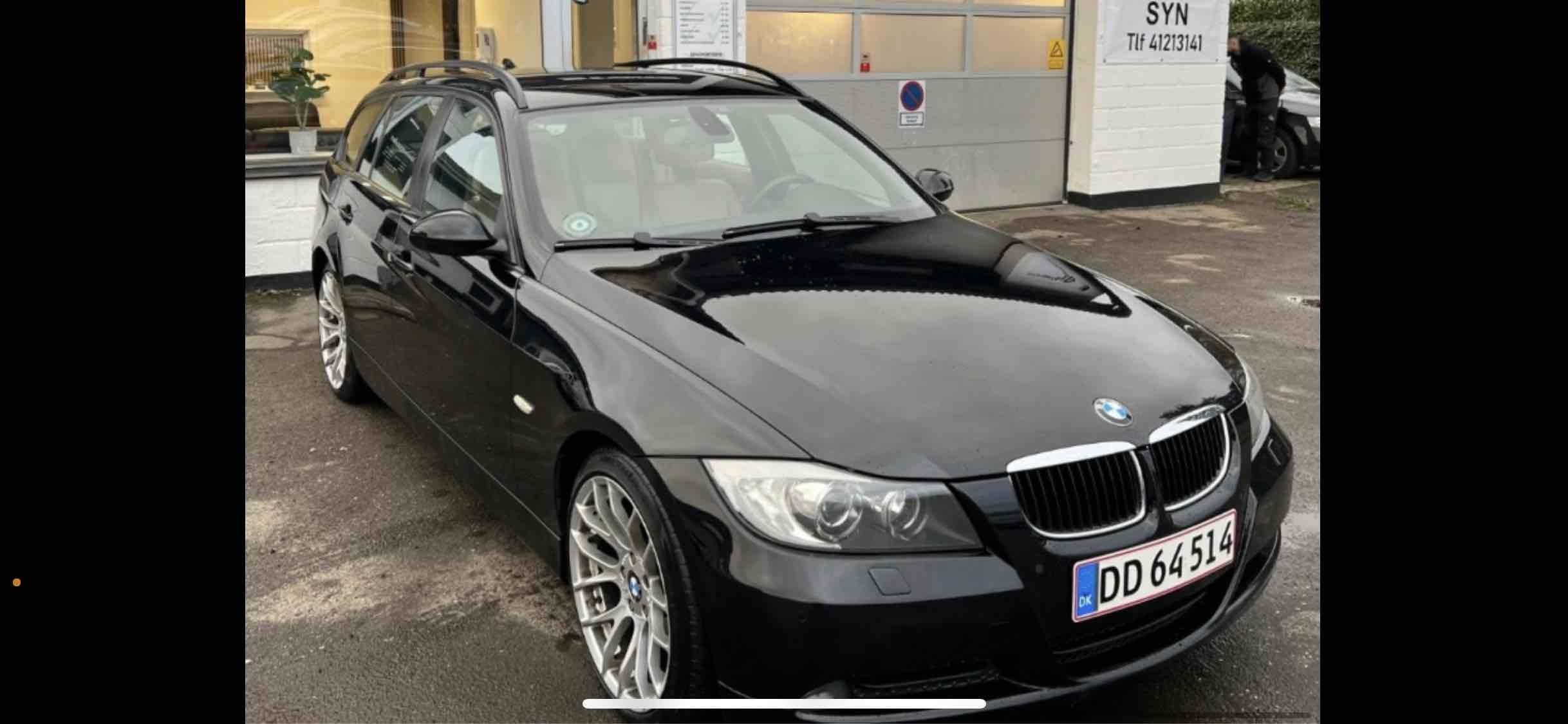 Sort BMW 320 fra 2008
