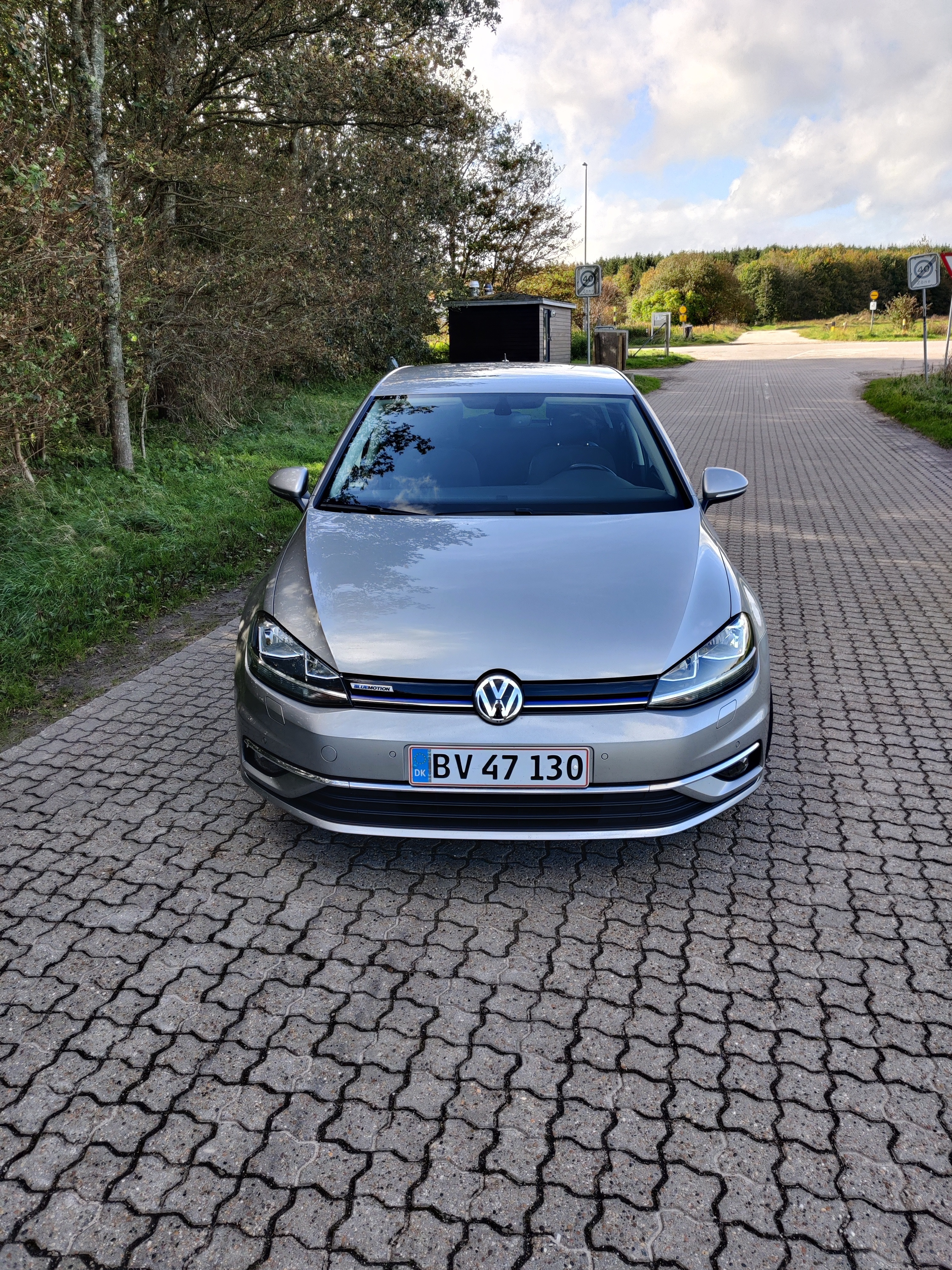 Grå VW Golf fra 2018