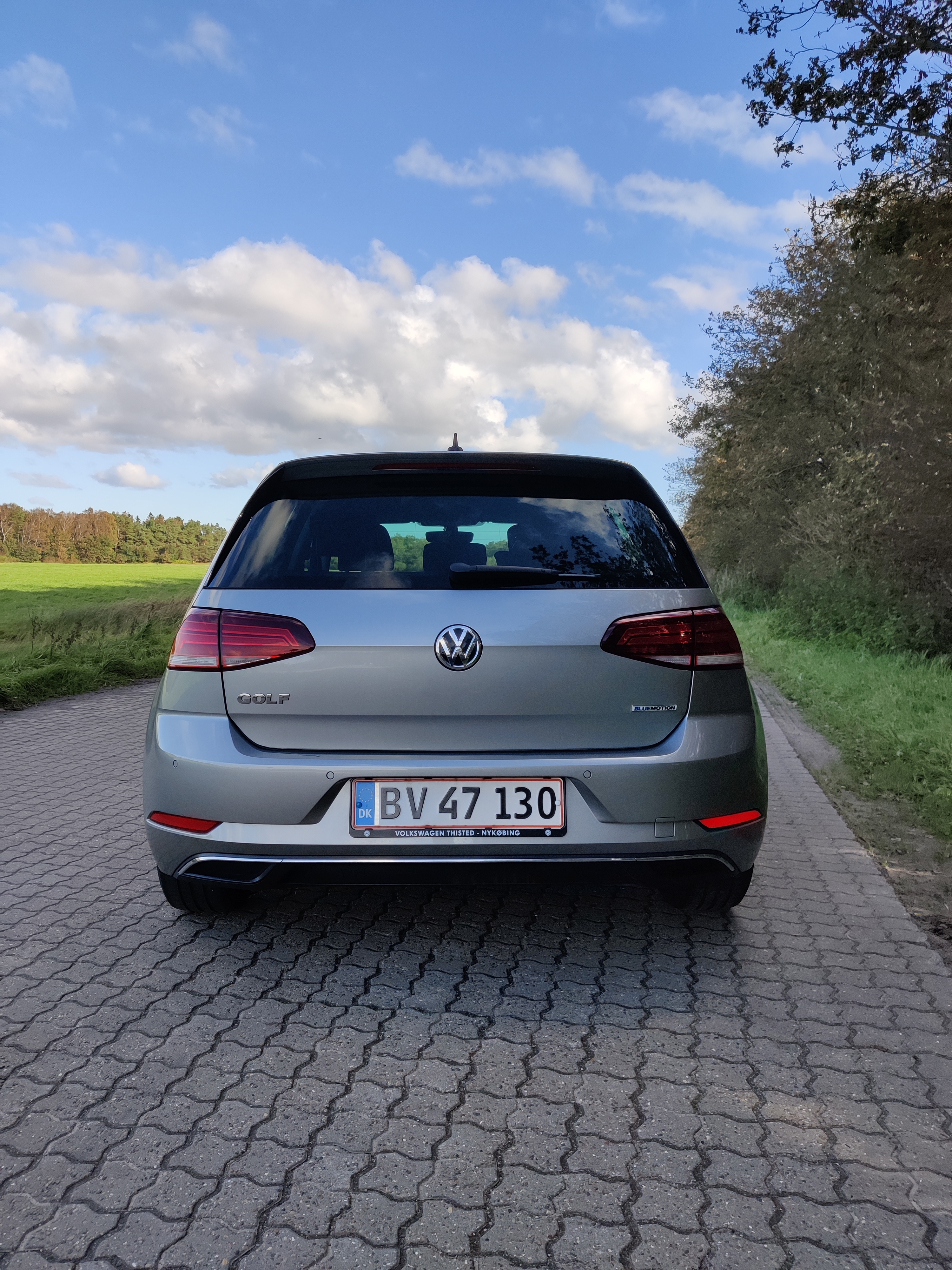 Grå VW Golf fra 2018