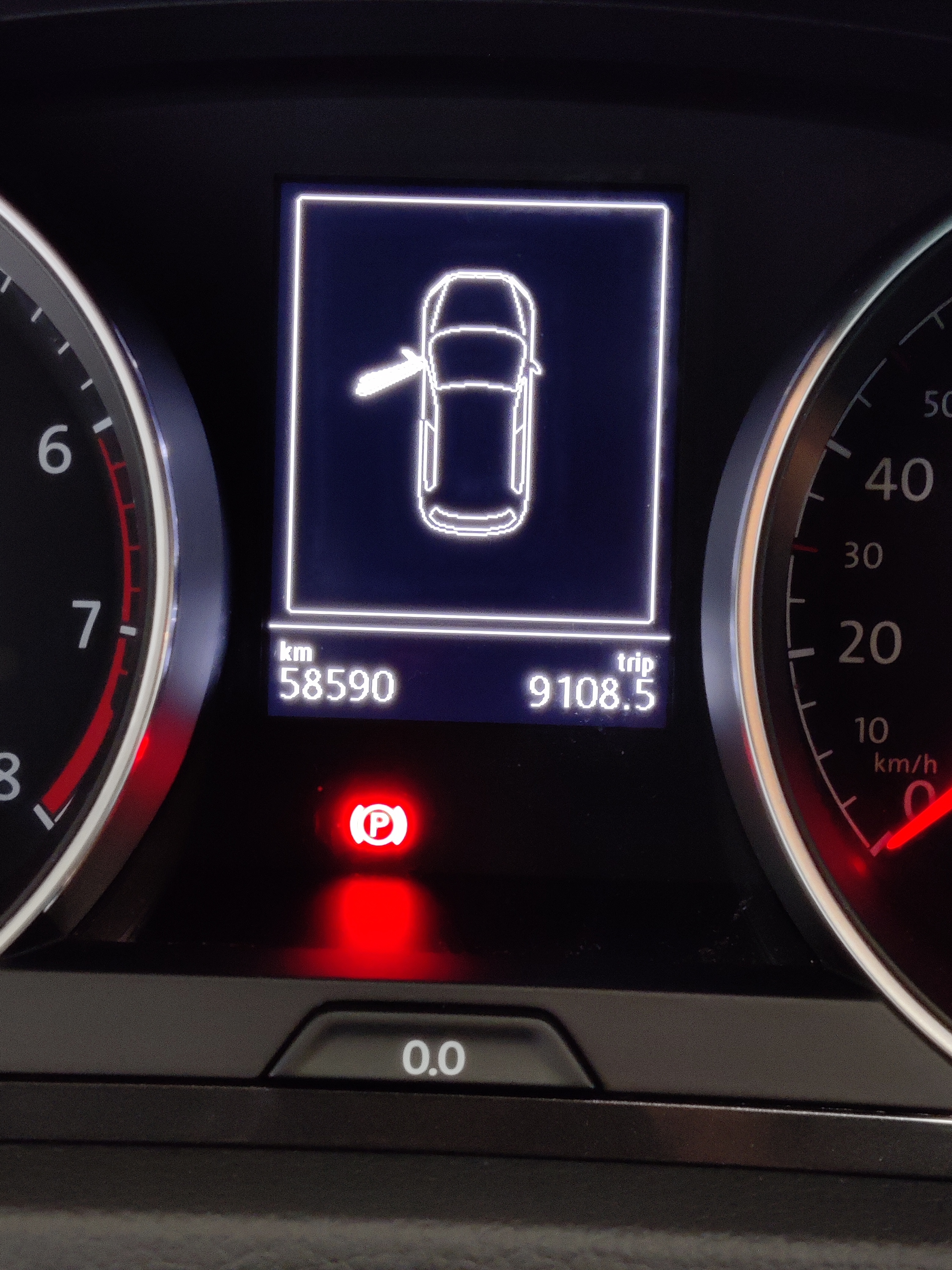 Grå VW Golf fra 2018