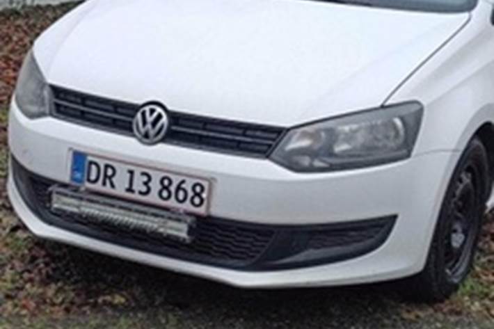 Hvid VW Polo fra 2013
