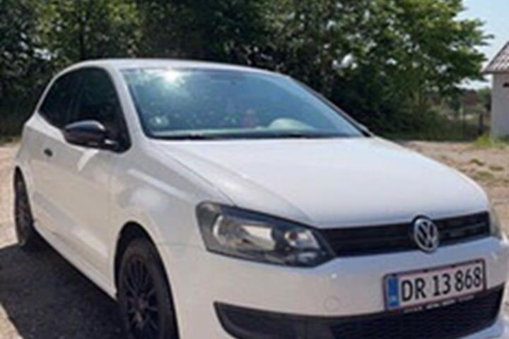 Hvid VW Polo fra 2013