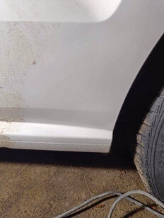 Hvid VW Polo fra 2013
