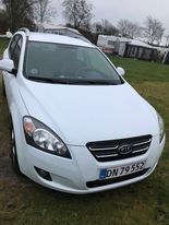 Hvid Kia Ceed fra 2008