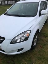 Hvid Kia Ceed fra 2008