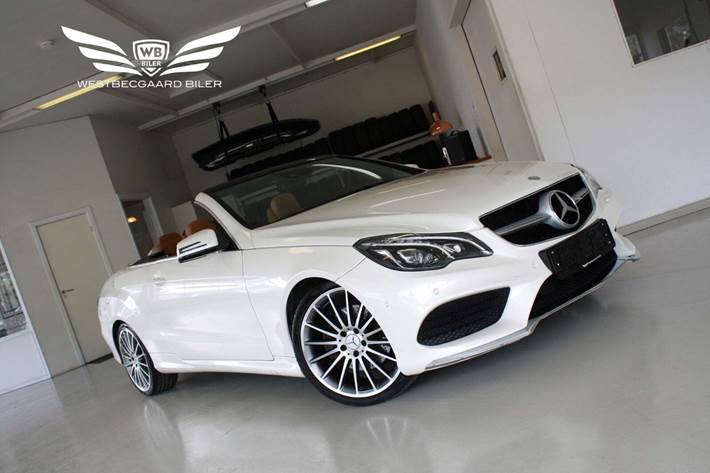 Hvid Mercedes E200 fra 2014