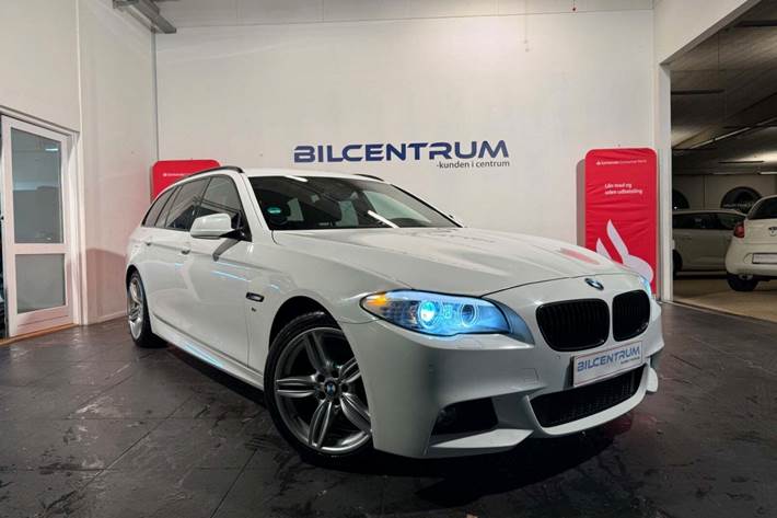 Hvid BMW 520d fra 2013