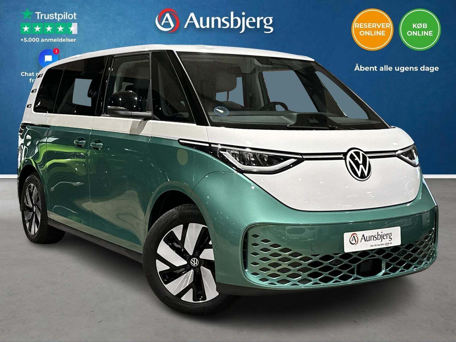 Grøn VW ID.Buzz fra 2023