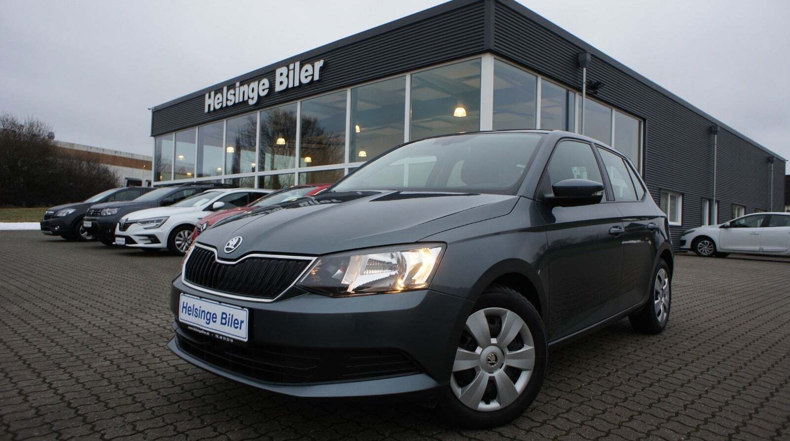 Grå Skoda Fabia fra 2015