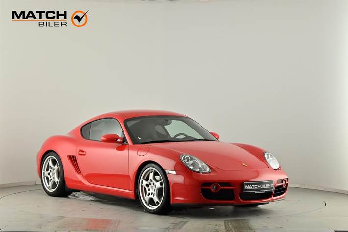 Rød Porsche Cayman fra 2006