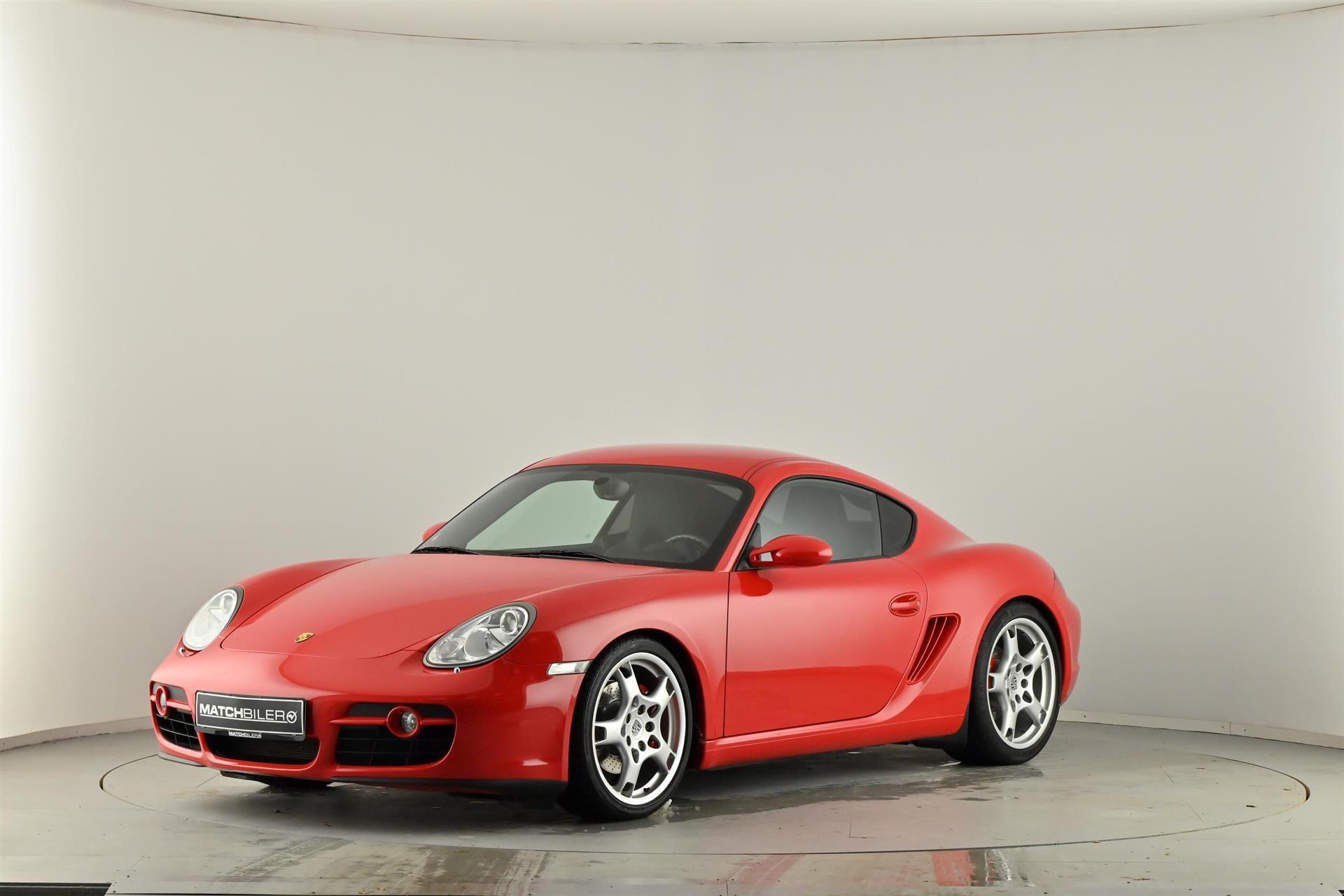 Rød Porsche Cayman fra 2006