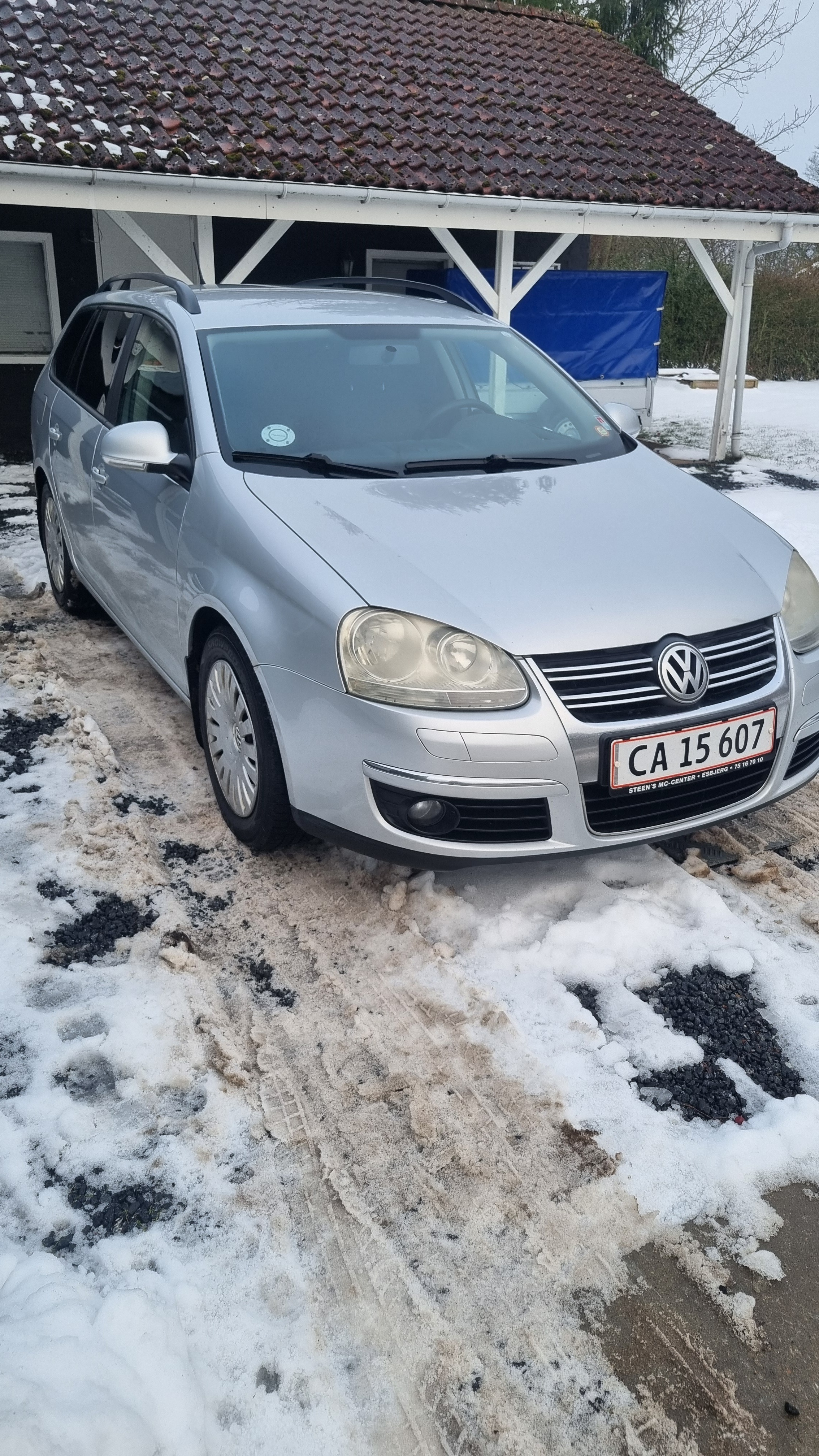 Sølv VW Golf V fra 2007