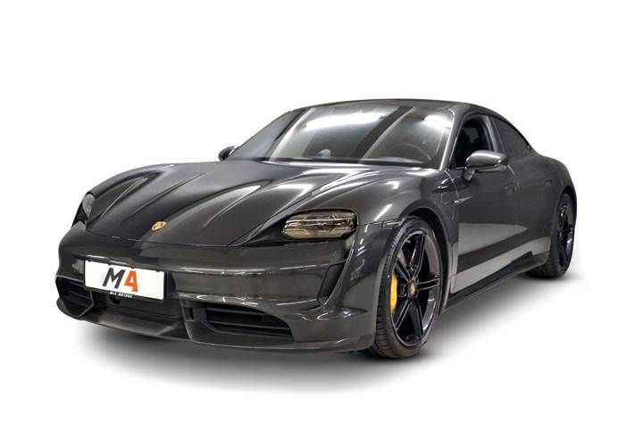 Grå Porsche Taycan Turbo S fra 2020