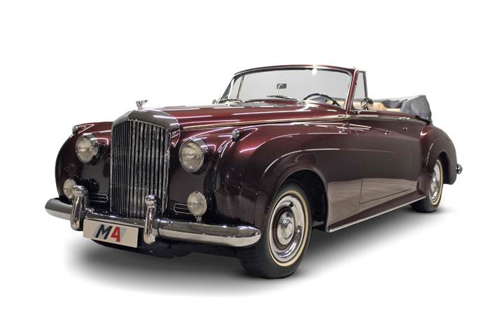 Rød Bentley S1 fra 1957