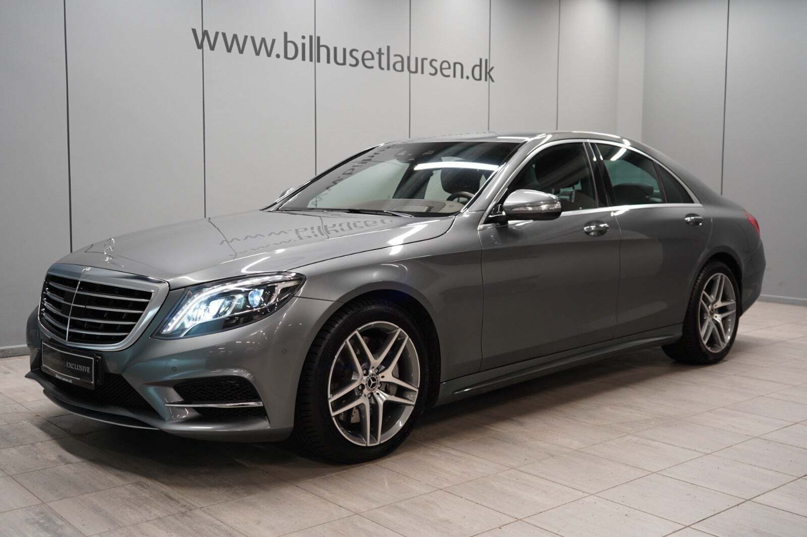 Grå Mercedes S350 d fra 2017