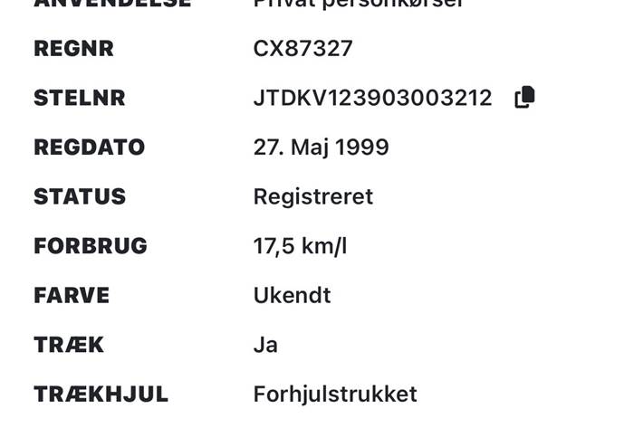 undefined Toyota Yaris fra 1999