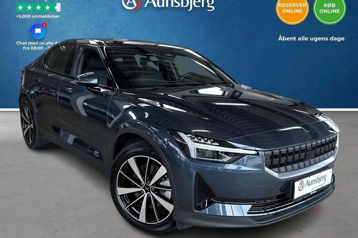 Blå Polestar 2 fra 2021