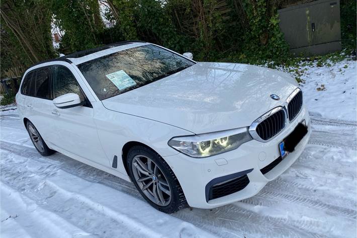 Hvid BMW 5-Serie fra 2018