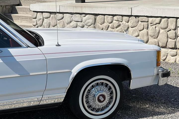 Hvid Ford Crown Victoria fra 1984